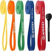 Resistance Bands, Pull Up Bands, Workout Bands for Exercise, Thick Heavy Resistance Band Set with Door Anchor, Elastic Bands for Body Stretching, Crossfit Training at Home/Gym for Men & Women