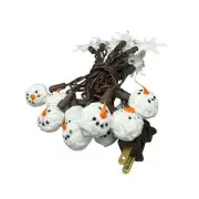 Snowman and Snowflake Pop-On String of Lights