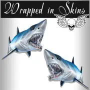 Mako Shark Decals Fish Stickers Tackle Box RV Truck Trailer AFP-0044
