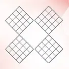 4 Pcs Wall Photo Grid Shelf Mesh Tool Organiser Wire Photos Display Panels