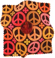 Peace shaped Rockin Rosin for violin viola or cello, patterned cloth free post