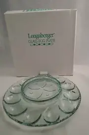 Longaberger Easter Glass Deviled Egg Plate NIB