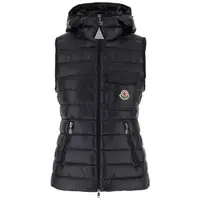 在飛比找森森購物網優惠-【MONCLER】女款 GLYGOS 連帽羽絨背心-黑色 (