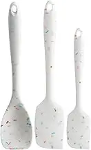 Trudeau White Confetti 3pc Silicone Spatula & Spoonula Set