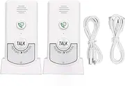 QANYEGN Wireless Voice Intercom, Home Smart 2 Way Talk Doorbell, Smart Wireless Voice Doorbell for Elderly Caregivers and Disabled People (White)