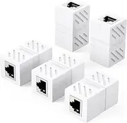 UGREEN 5 Pack Ethernet Extender, Cat7 Cat6 Cat5e 8P8C Female to Female RJ45 Network Coupler with Thunder Protection