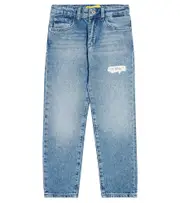 [Off-White Kids] Off-White Kids Paint Graphic slim jeans Y 12 blue