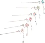 [ASAKKURA] 6pcs Girls Hair Chopsticks Classic Retro Style Hairpin Fashion Headpiece Accessory for Ladies Random