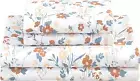 Orange Flower Sheets for King Size Bed Floral Sheets King Printed Sheets - 4 PCS
