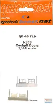 QBT48719 1:48 Quickboost I-153 Cockpit Doors (ICM kit)