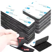 10Pcs Strong Self-Adhesive Hook and Loop Fastener Tape Rectangle Nylon Sticker A