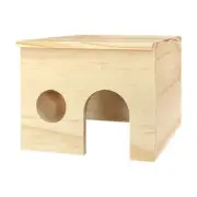 Wooden Hamster House Hide Supplies Cabin Habitat for Dwarf Hamster Mouse Rat