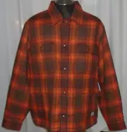 NWT MENS MARMOT MOUNTAIN WORKS ORANGE SHERPA LINED FLANNEL JACKET Size: XL $150