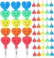 Vaguelly 1set Pencil Student Brush Pen Japanese Brush Pen Heart Shaped Crayons Mixed Brush Pen Chinese Brush Pen Stacking Pencils for Materials Decor Plastic 25pcs