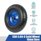 13" 4.00/4.00-6 Solid Wheelbarrow Wheel 16mm Bore Cart Tyre Trolley Rust Proof