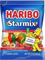 Haribo Starmix Gummi Candy, 5 Oz, Pack of 12