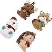 Generic 4pcs Rv Decoration Accessories Christmas Car Decorations The Animal Santa Decor Christmas Decor The Santa Suit Mini Christmas Ornaments Santa Ornaments Xmas Ornaments Animals Resin
