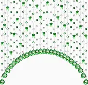 Door Beaded Curtain, Crystal Cabbage Bead Curtain Crystal Glass Door and Window Divider Decorative Beaded Curtain for Home Decoration (Color : Green, Size : 20)