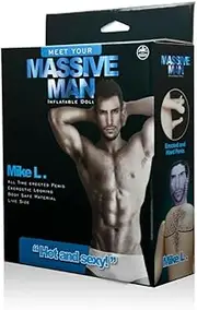 NMC Massive Man Mike L Inflatable Doll, Light Flesh