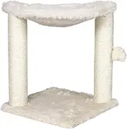 TRIXIE Baza Scratching Post with Hammock | 16" Base, Cream, Small