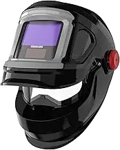 Large Viewing Flip Up Design Auto Darkening Welding Helmet with Side View, Digital Welding Lens，1/1/1/1 True Color 4 Arc Sensor Welder Mask