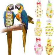 6 Pcs Bird Diapers, Parrot Nappy Reusable Flight Suit with Waterproof Inner, ...