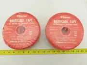 Encon BT-012 Red Environment Proof Hazardous Area Barricade Tape 200' Lot Of 2
