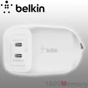 Belkin Boost Charge Pro 65W 2 Port GaN PD 3.0 PPS Dual USB-C Wall Charger White