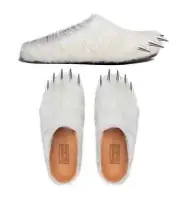 Size 11 - Bravest Studios Bear Claw White Mules