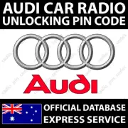 AUDI RADIO PIN CODE A1 A3 A4 A5 A6 A8 TT Q5 Q7 R8 ALLROAD QUATTRO RS NAVIGATION
