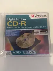 VERBATIM LIGHTSCRIBE CD-R DIRECT DISC LABELLING CD