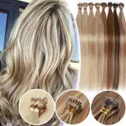 200G Thick Russian Nano Ring Loop Micro Bead Tip Human Remy Hair Extensions Real