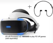 Not full set-Replacement Headset+Earset ONLY v2 PS4 VR PSVR Sony PlayStation 4 5