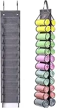 Foldable Leggings Organizer Clothes Portable Closets Roll Holder with 24-Compartment Storage Hanger for Leggings, Shirts, and Jeans