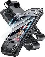 Talen Silicone Protective Case and Screen Protector Tempered Glass for Steam Deck 2022 Release - Full Protection, Shock-Absorption and Anti-Scratch Design