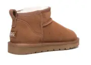 Australian Shepherd UGG Unisex Mini Low Cut Boots Julia - Chestnut