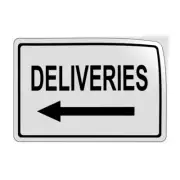Horizontal Vinyl Stickers Deliveries with Left Arrow Osha Facility Industrial