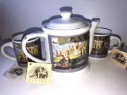 Seurat Edward Saturday In The Park Tea Set Chicago Art Institute Teapot Cup NWT