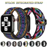 Nylon Loop Strap Elastics Wristbelt For Apple Watch Band Iwatch 8 7 6 5 4 3 2 SE