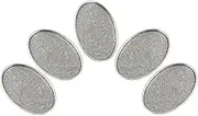 5PCS Antique Silver DIY Jewelry Making Trays Hollow Round Bezel for Brooches and Breastpins Creative Base Holder for Home Studio Durable Alloy Accessories