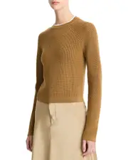 Vince Contrast Color Cashmere-Blend Pullover
