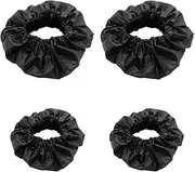 Pushchair Wheel Cover, Wheel Covers for Babies, Wheelchair Protection Cover, Pushchair Dustproof Foot Cover, Wheel Protector for Pushchair Wheels, Dustproof Pram Accessories, Pack of 4, Black