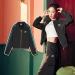 PUMA 外套 PLAY PARIS JACKET 女款 黑 藍 短版 網眼 JULIA 吳卓源同款 教練外套 62911301