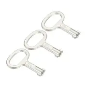 Key Shape Socket Spanner, 3 Pack for 0.45"x0.2" Panel Lock, Silver