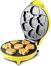 Mini Waffle Maker Machine for Individuals, Other On the Go Breakfast, Lunch, or Snacks, with Easy to Clean, Non-Stick Sides Makes 7 Different Shapes Pancakes