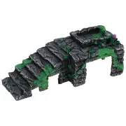 Turtle Basking Platform Reptile Climbing Shale Resin Ornament 9.5"x4.1"x3.4"