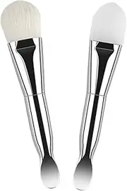 Ipetboom Gentle Facial Cleansing Brush 2pcs Silicone Mask Brush Scoop Versatile Beauty Accessory