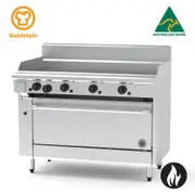 Goldstein Gas Jumbo Gas Range, 1219 X 520 X 20 mm Griddle, 40'' Convection Oven Electric PFC48G40E-X