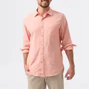 Allgood Men's Long Sleeve Linen Blend Shirt - Sunset Canyon