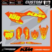 KTM 85 MOTOCROSS GRAPHICS, CUSTOM MX GRAPHICS KIT , SX 85 BLOK ORG/YEL-F